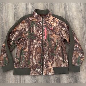 Under Armour Camo Storm Jacket with Pink Logo Womens 2XL
